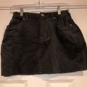 BDG Green Corduroy Mini Skirt